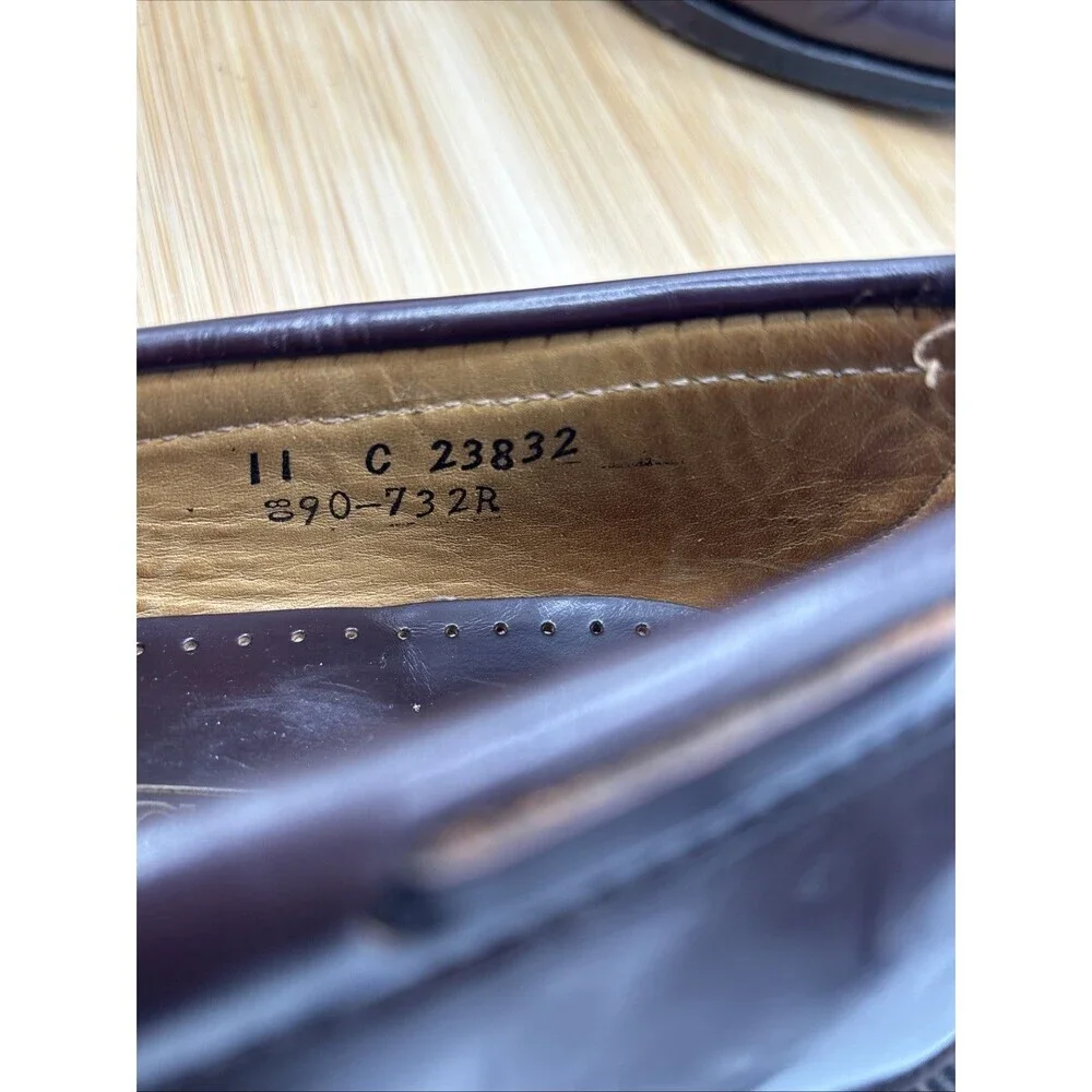 Sebago Hand Sewn Tassel Loafers Burgundy Leather Men's 11C Classic